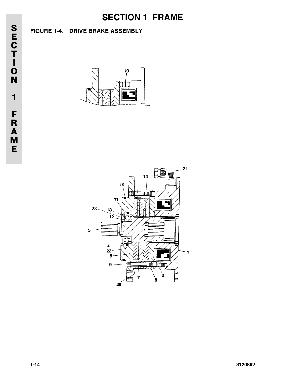 Figure 1-4. drive brake assembly | JLG 45e Parts Manual User Manual | Page 22 / 230