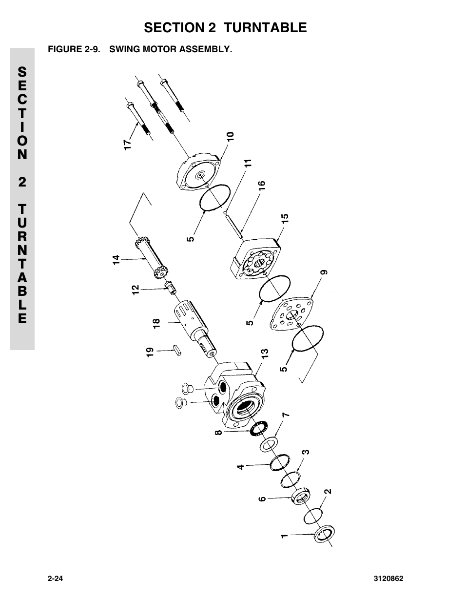 Figure 2-9. swing motor assembly | JLG 45e Parts Manual User Manual | Page 72 / 230
