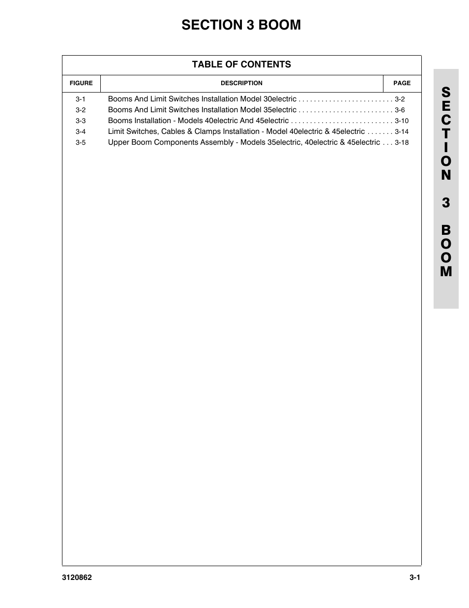 Section 3 boom, Section 3 - boom | JLG 45e Parts Manual User Manual | Page 93 / 230