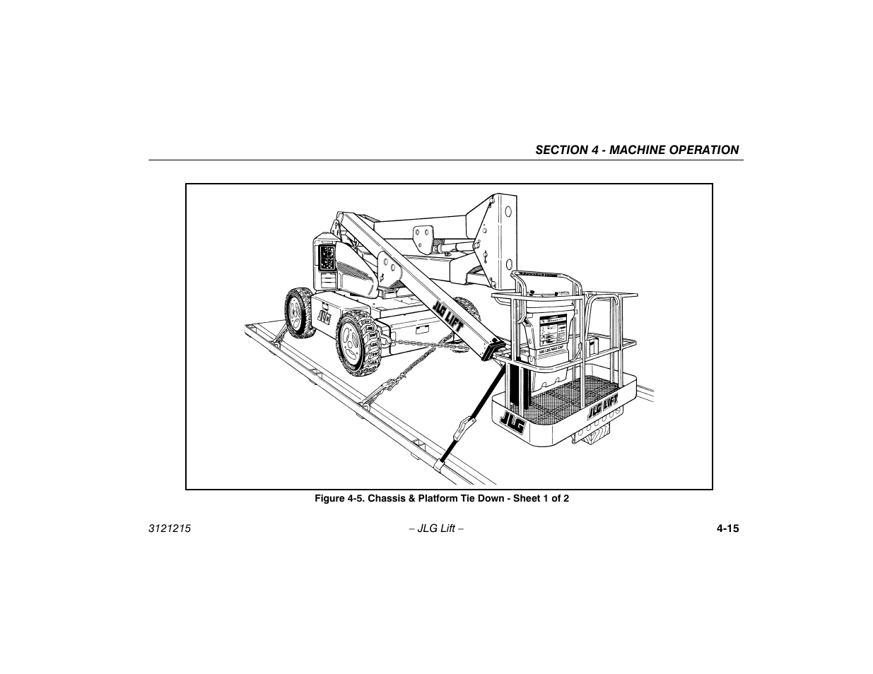 Chassis & platform tie down - sheet 1 of 2 -15 | JLG M400 Operator Manual User Manual | Page 61 / 118
