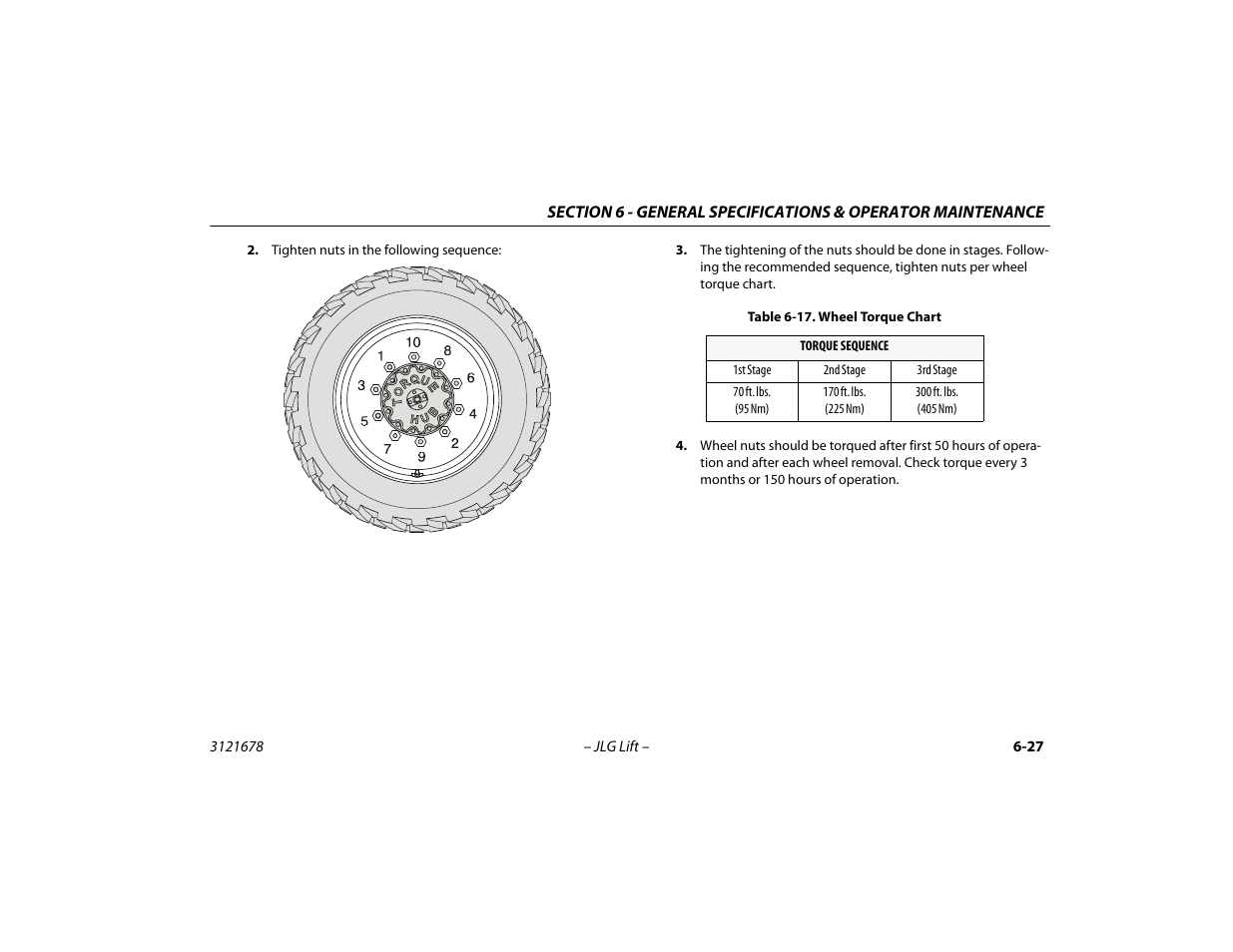 Wheel torque chart -27 | JLG 680S Operator Manual User Manual | Page 115 / 124