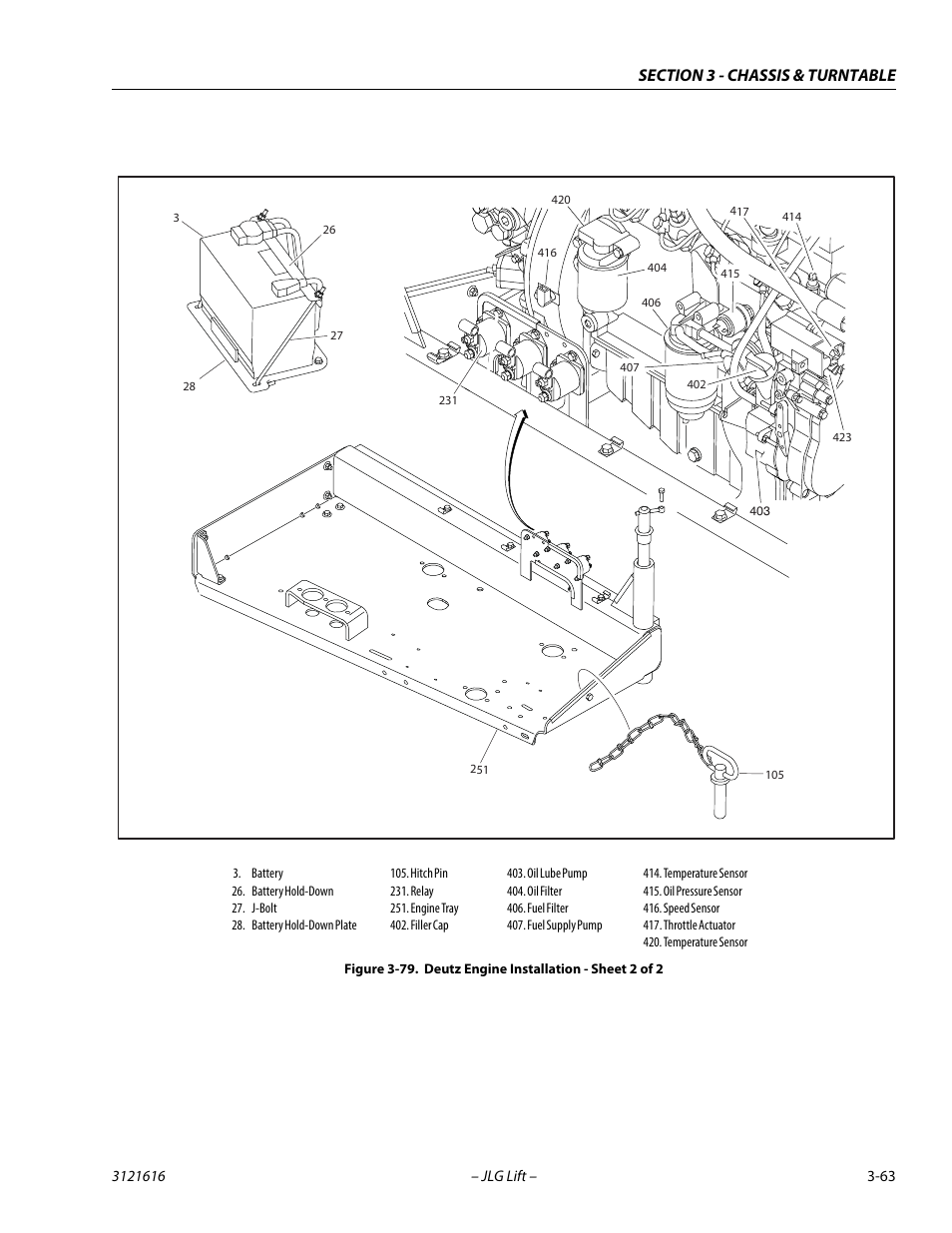 Deutz engine installation - sheet 2 of 2 -63 | JLG 660AJ Service Manual User Manual | Page 107 / 334