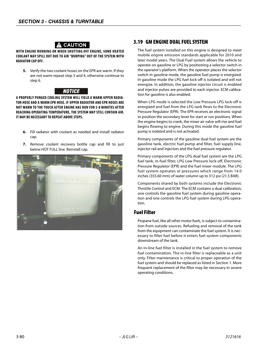 19 gm engine dual fuel system, Fuel filter, Gm engine dual fuel system -80 | Fuel filter -80 | JLG 660AJ Service Manual User Manual | Page 124 / 334