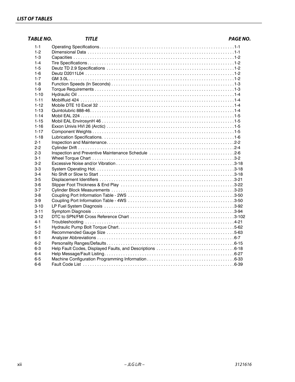 JLG 660AJ Service Manual User Manual | Page 16 / 334