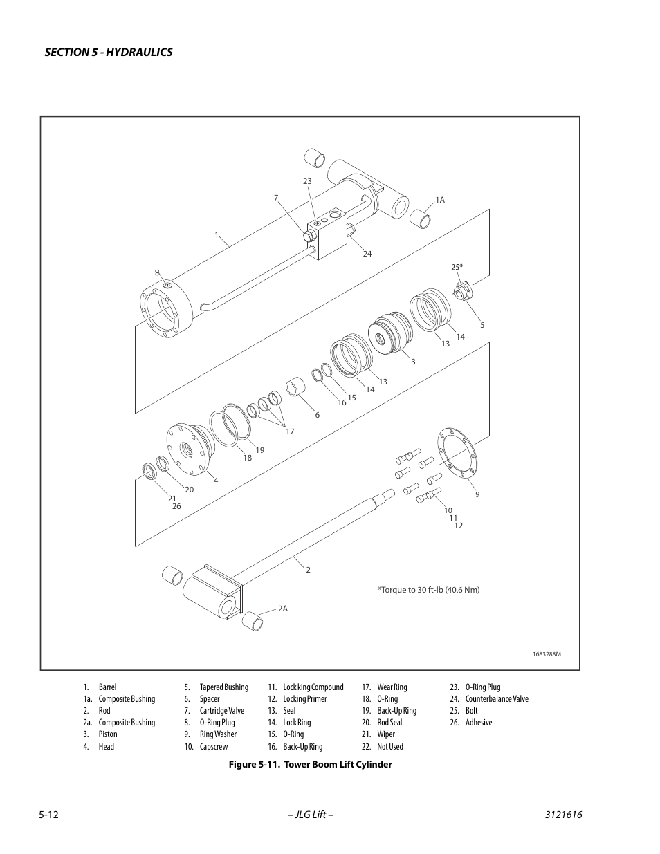 Tower boom lift cylinder -12 | JLG 660AJ Service Manual User Manual | Page 192 / 334