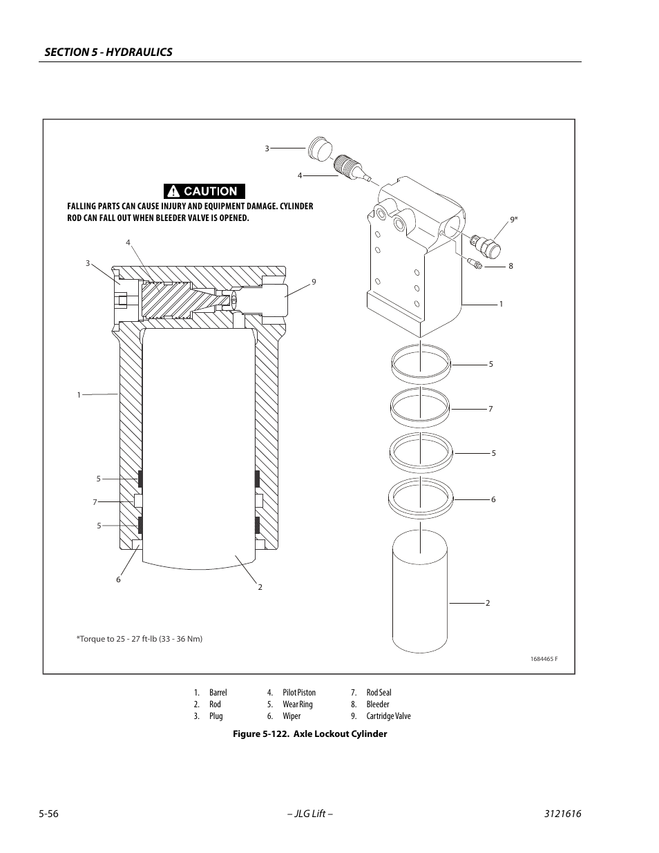 Axle lockout cylinder -56 | JLG 660AJ Service Manual User Manual | Page 236 / 334