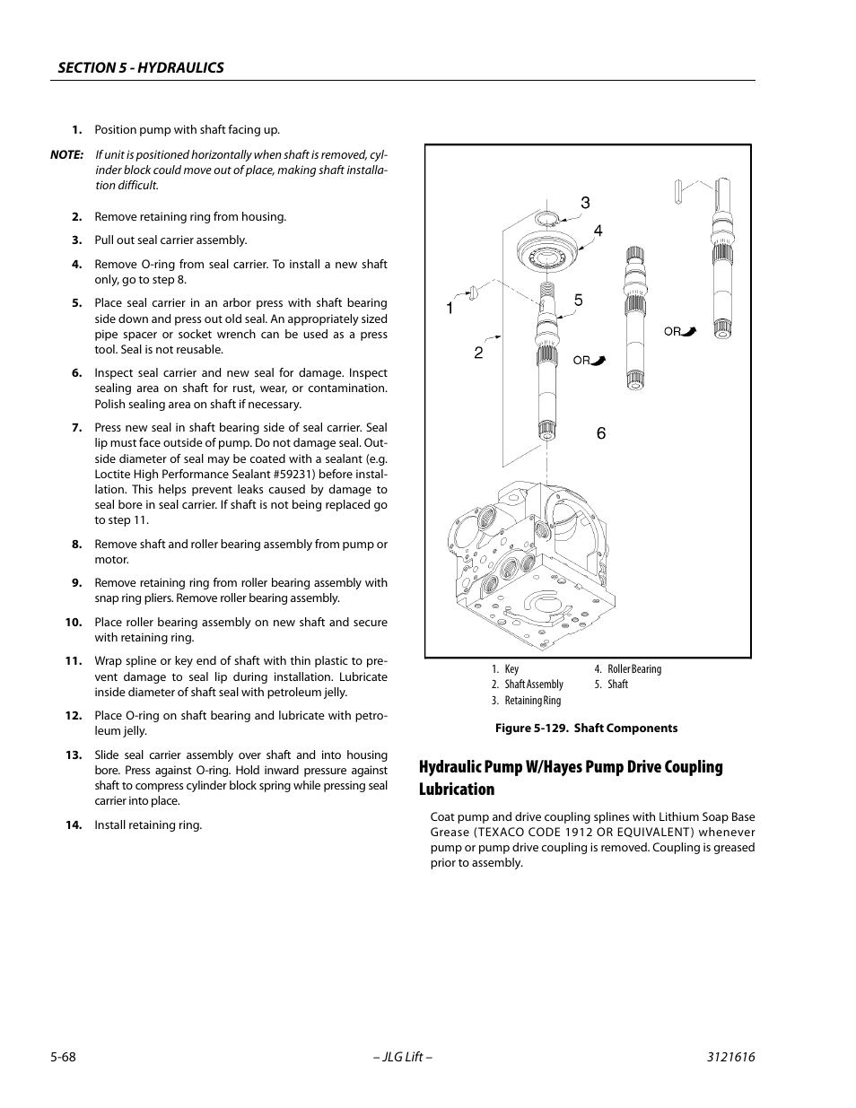 Shaft components -68 | JLG 660AJ Service Manual User Manual | Page 248 / 334