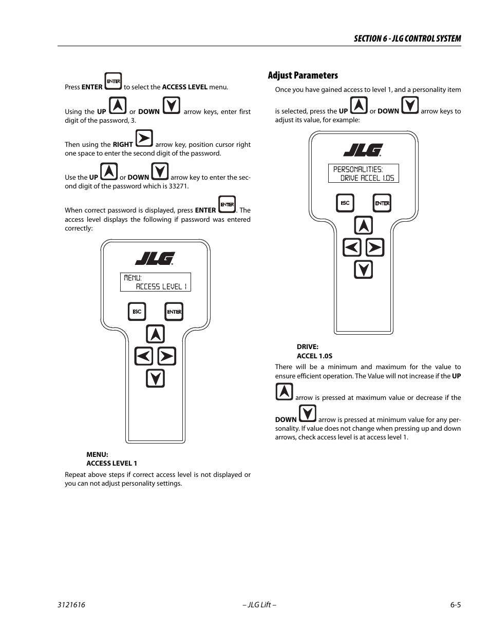 Adjust parameters, Adjust parameters -5 | JLG 660AJ Service Manual User Manual | Page 259 / 334
