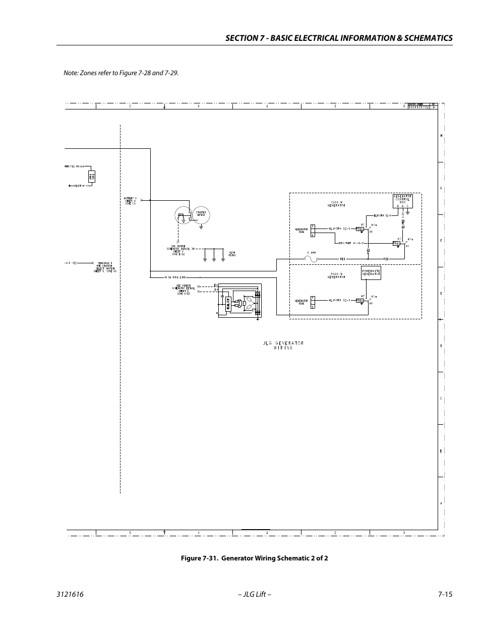 Generator wiring schematic 2 of 2 -15 | JLG 660AJ Service Manual User Manual | Page 323 / 334