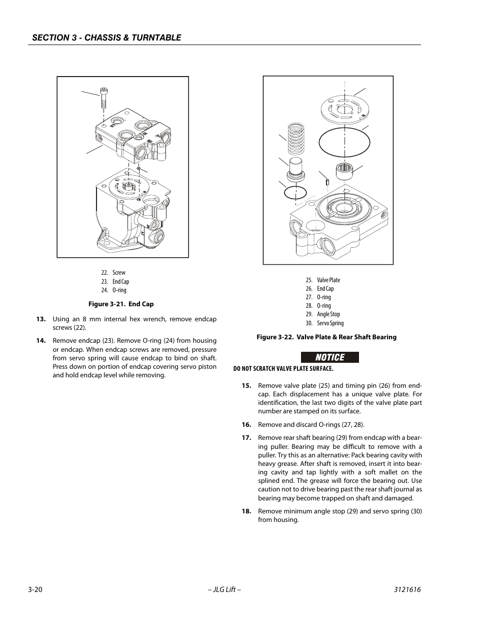 End cap -20, Valve plate & rear shaft bearing -20 | JLG 660AJ Service Manual User Manual | Page 64 / 334