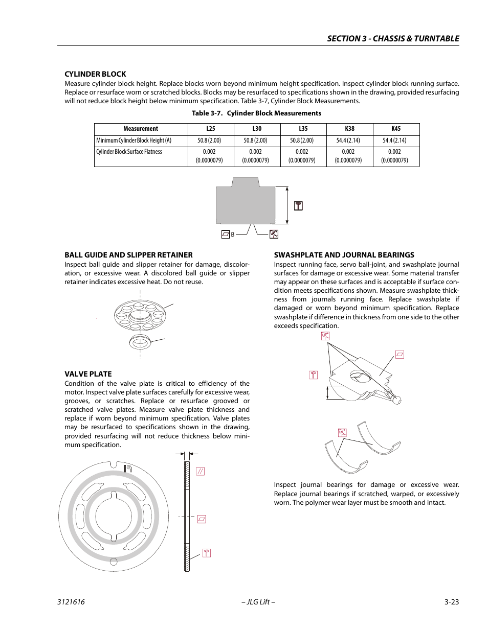 Cylinder block measurements -23 | JLG 660AJ Service Manual User Manual | Page 67 / 334