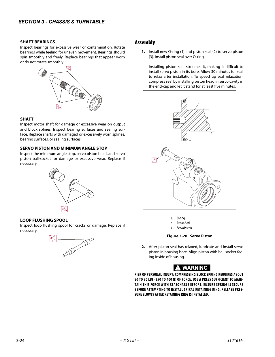 Assembly, Assembly -24, Servo piston -24 | JLG 660AJ Service Manual User Manual | Page 68 / 334