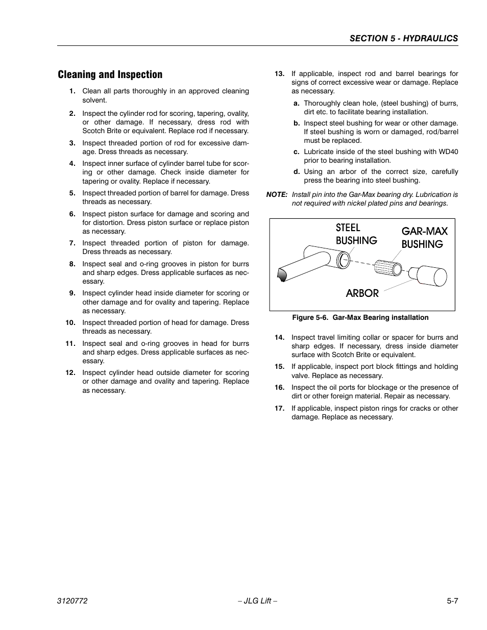 Cleaning and inspection, Cleaning and inspection -7 | JLG E300 Service Manual User Manual | Page 103 / 174