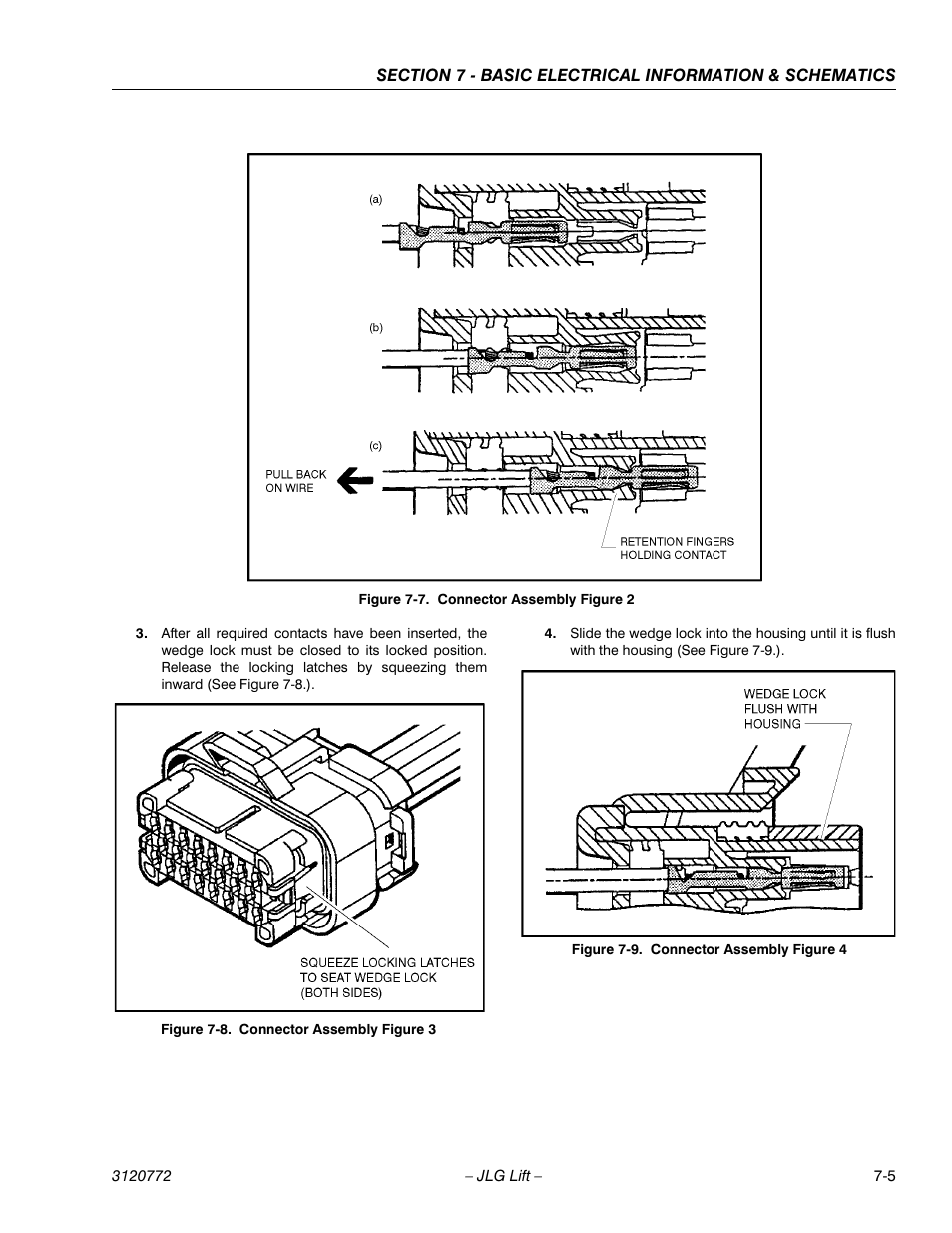 Connector assembly figure 2 -5, Connector assembly figure 3 -5, Connector assembly figure 4 -5 | JLG E300 Service Manual User Manual | Page 157 / 174