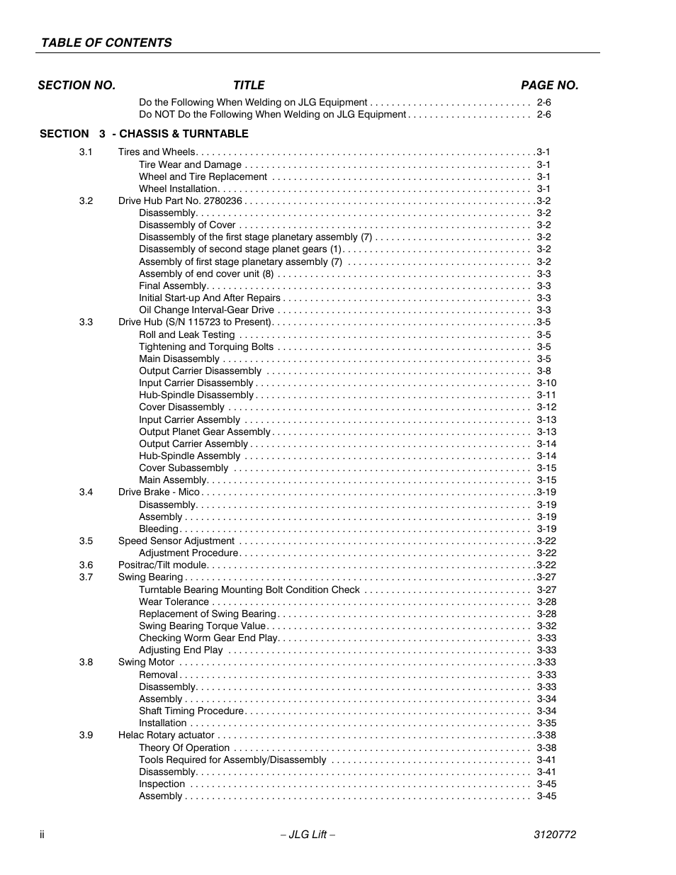 JLG E300 Service Manual User Manual | Page 6 / 174