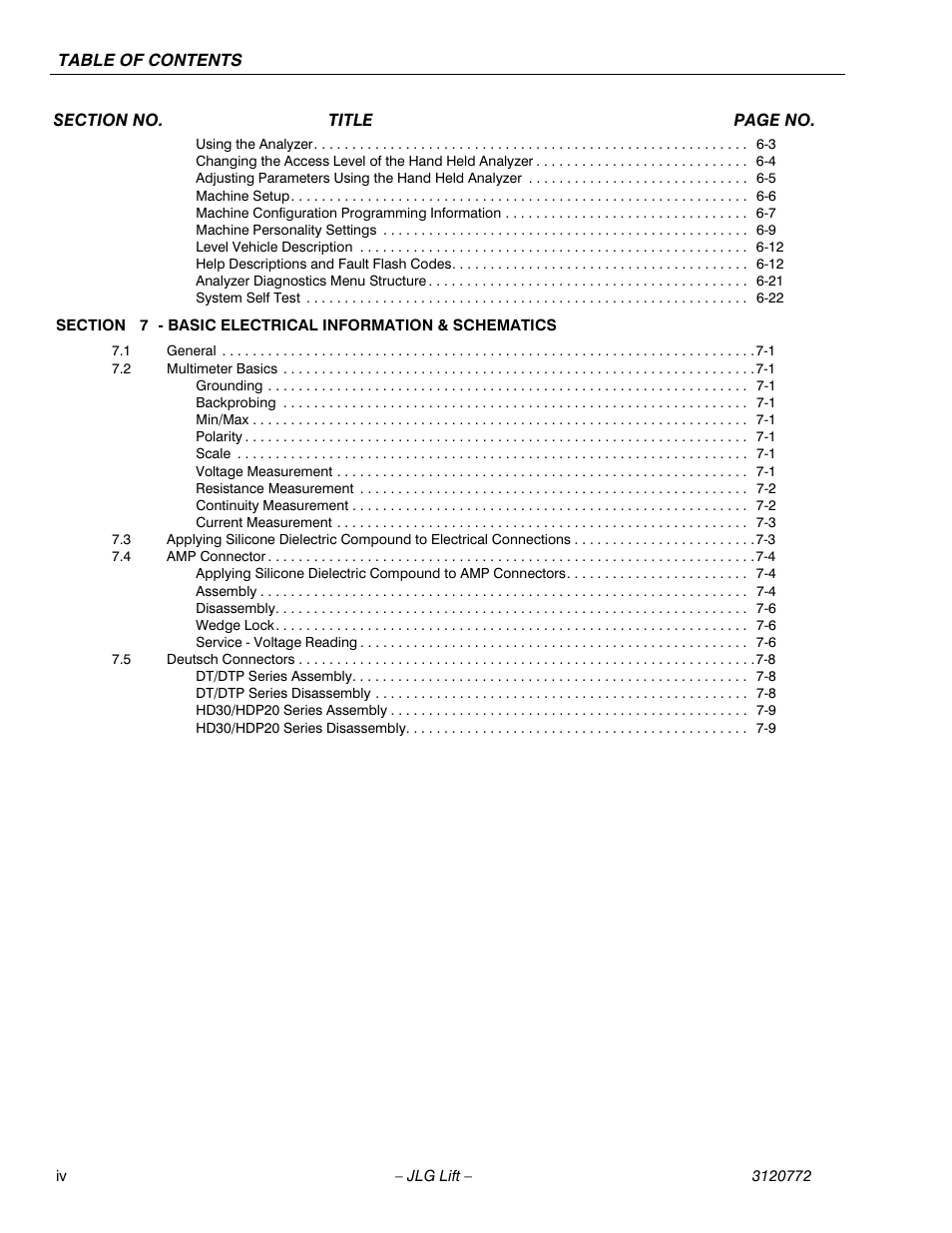JLG E300 Service Manual User Manual | Page 8 / 174
