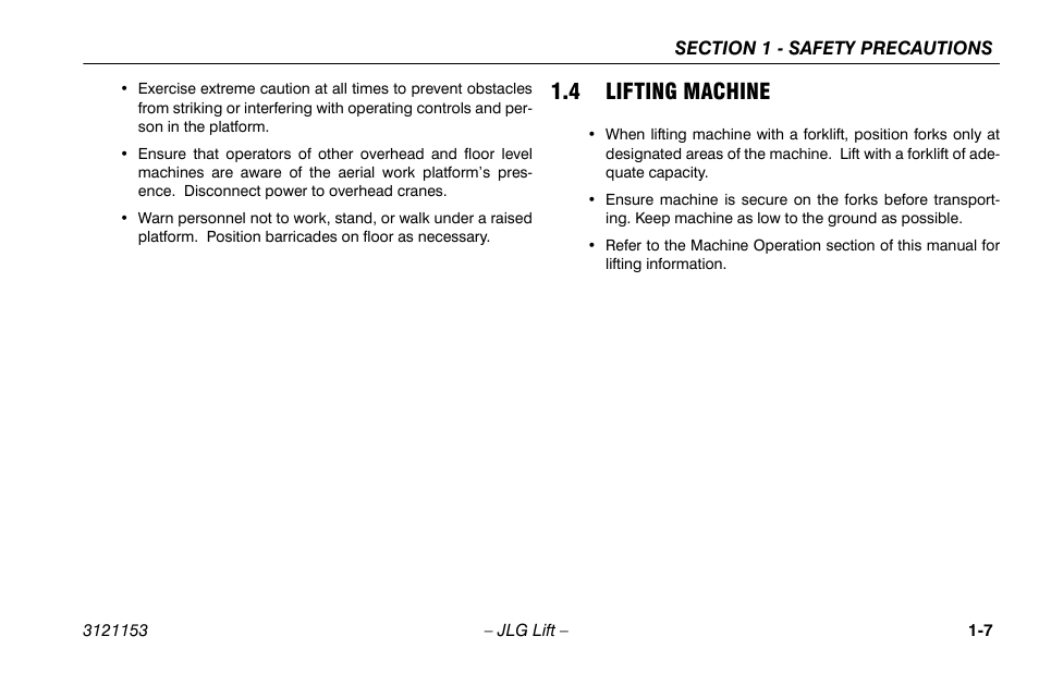4 lifting machine, 4 lifting machine -7 | JLG 19BD Operator Manual User Manual | Page 17 / 54