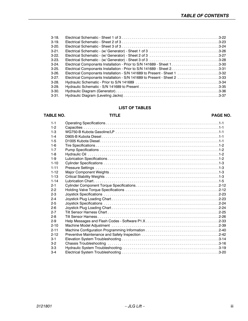 JLG 260MRT Service Manual User Manual | Page 7 / 106