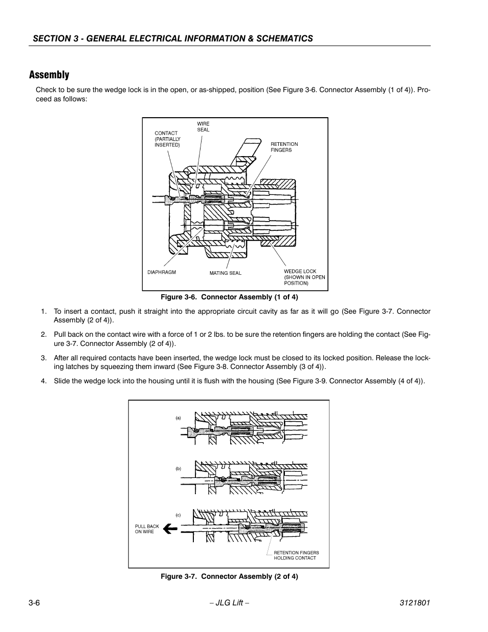 Assembly, Connector assembly (1 of 4) -6, Connector assembly (2 of 4) -6 | JLG 260MRT Service Manual User Manual | Page 72 / 106