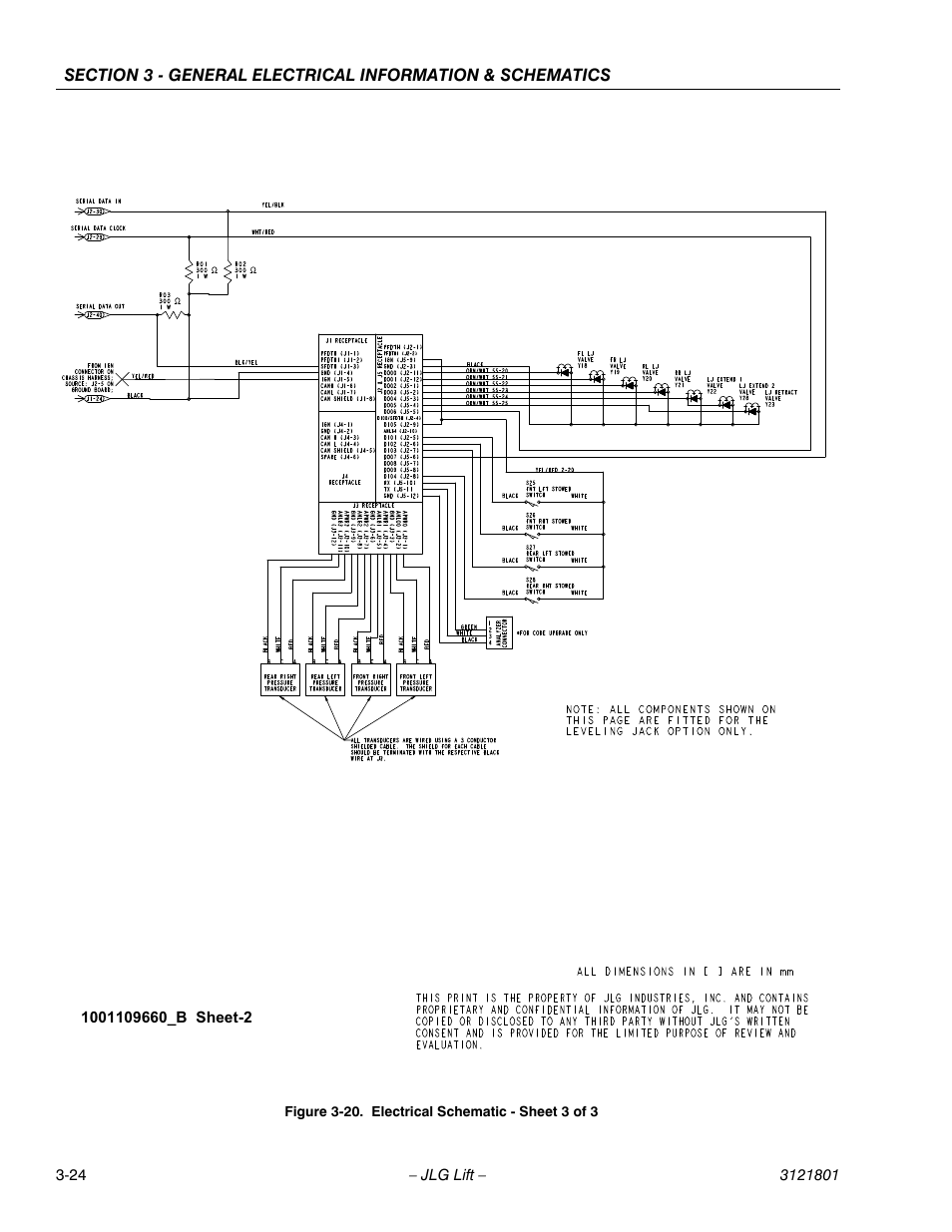 Electrical schematic - sheet 3 of 3 -24 | JLG 260MRT Service Manual User Manual | Page 90 / 106