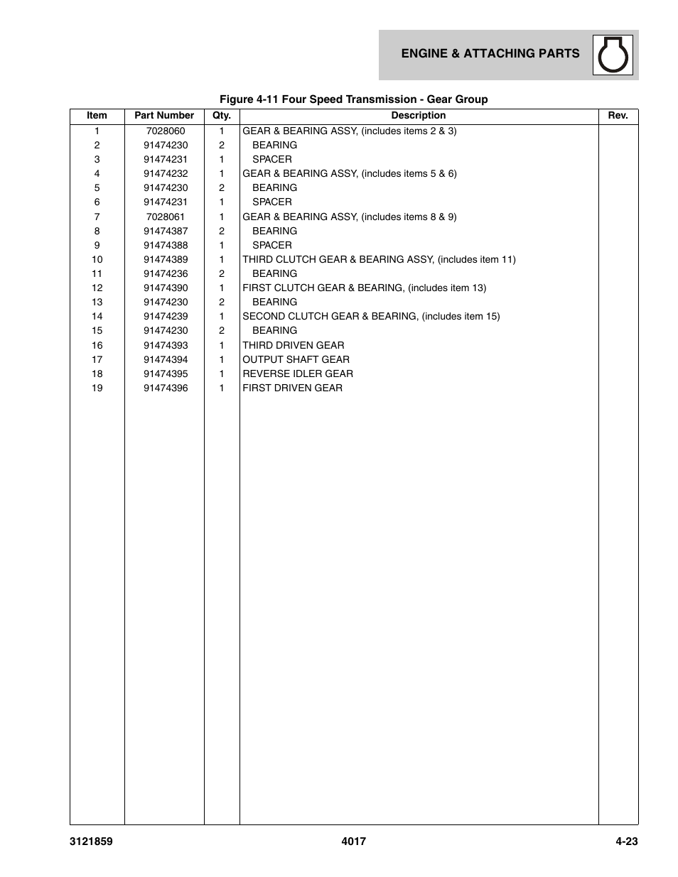 JLG 4017 Parts Manual User Manual | Page 109 / 357