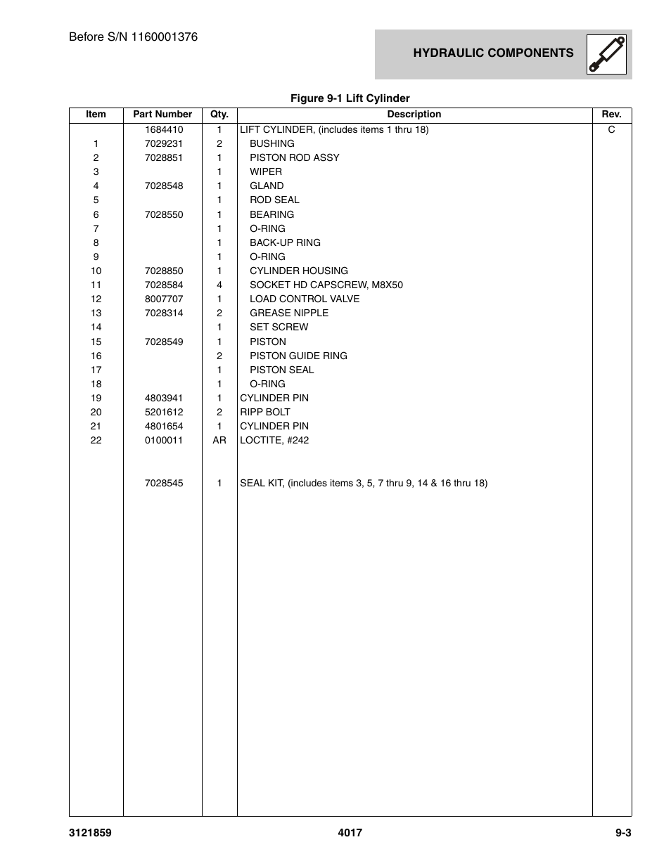 JLG 4017 Parts Manual User Manual | Page 231 / 357