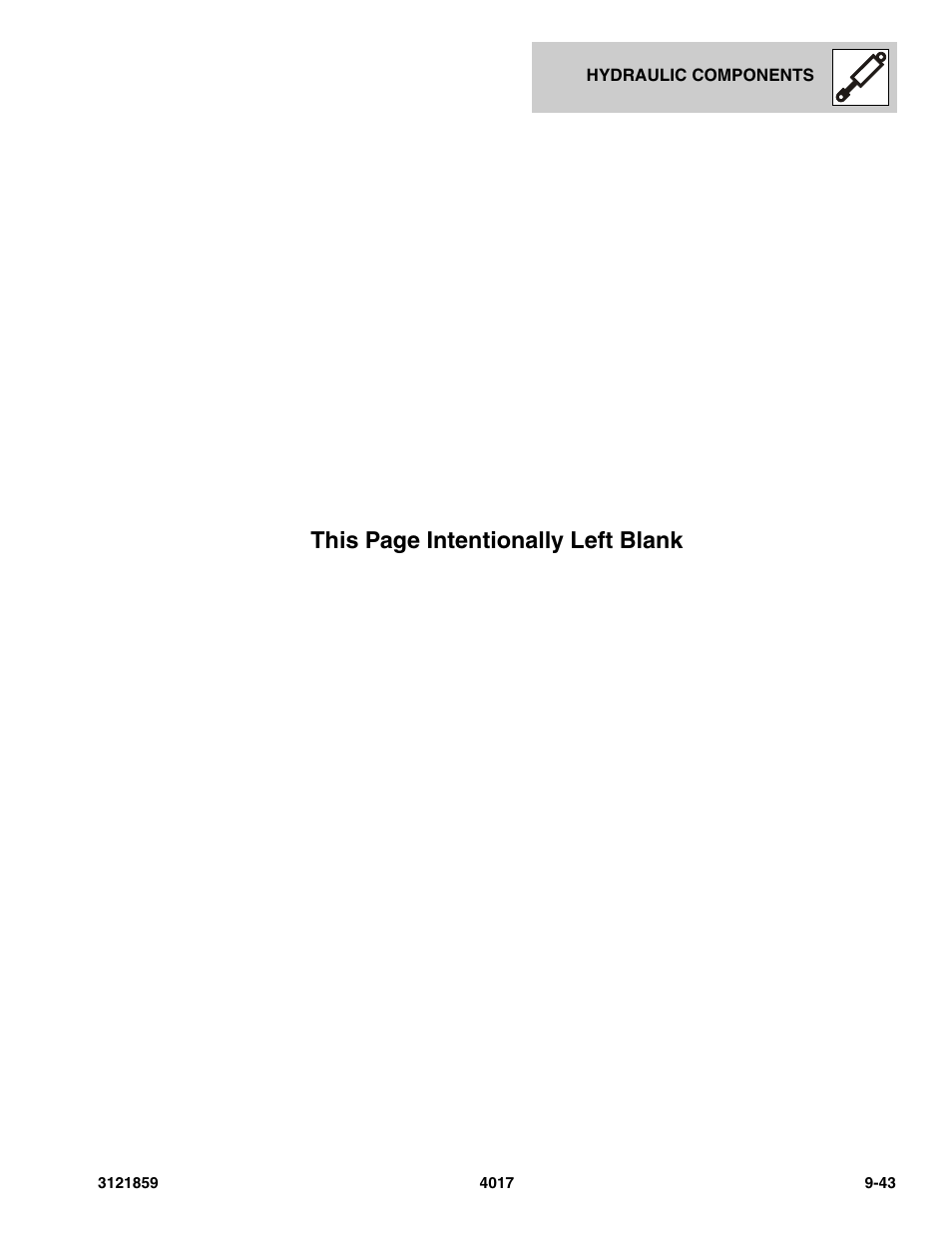 This page intentionally left blank | JLG 4017 Parts Manual User Manual | Page 271 / 357