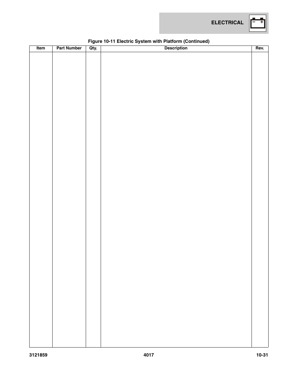 JLG 4017 Parts Manual User Manual | Page 302 / 357