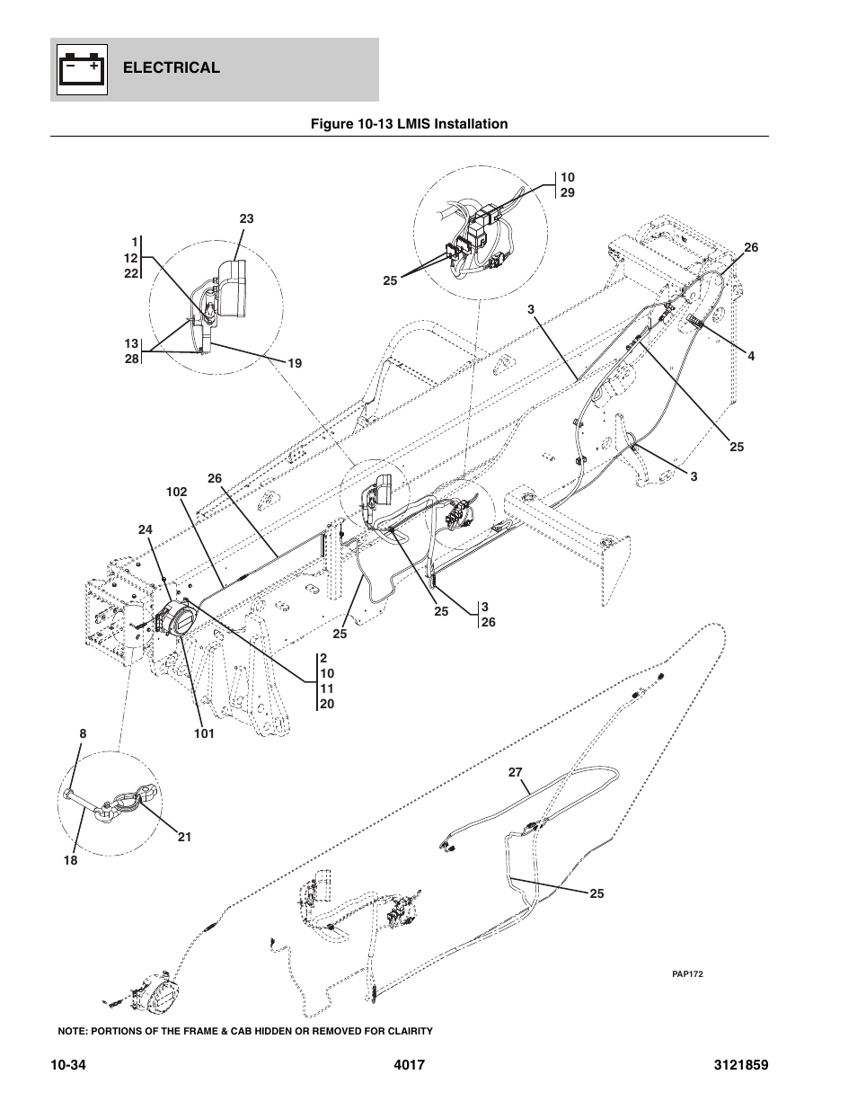 Figure 10-13 lmis installation, Lmis installation -34 | JLG 4017 Parts Manual User Manual | Page 305 / 357