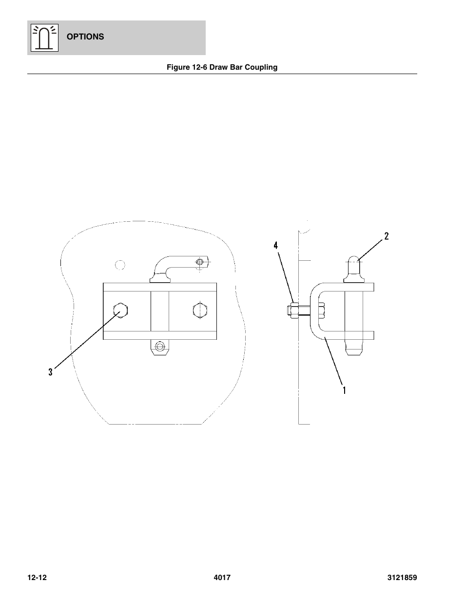 Figure 12-6 draw bar coupling, Draw bar coupling -12 | JLG 4017 Parts Manual User Manual | Page 335 / 357