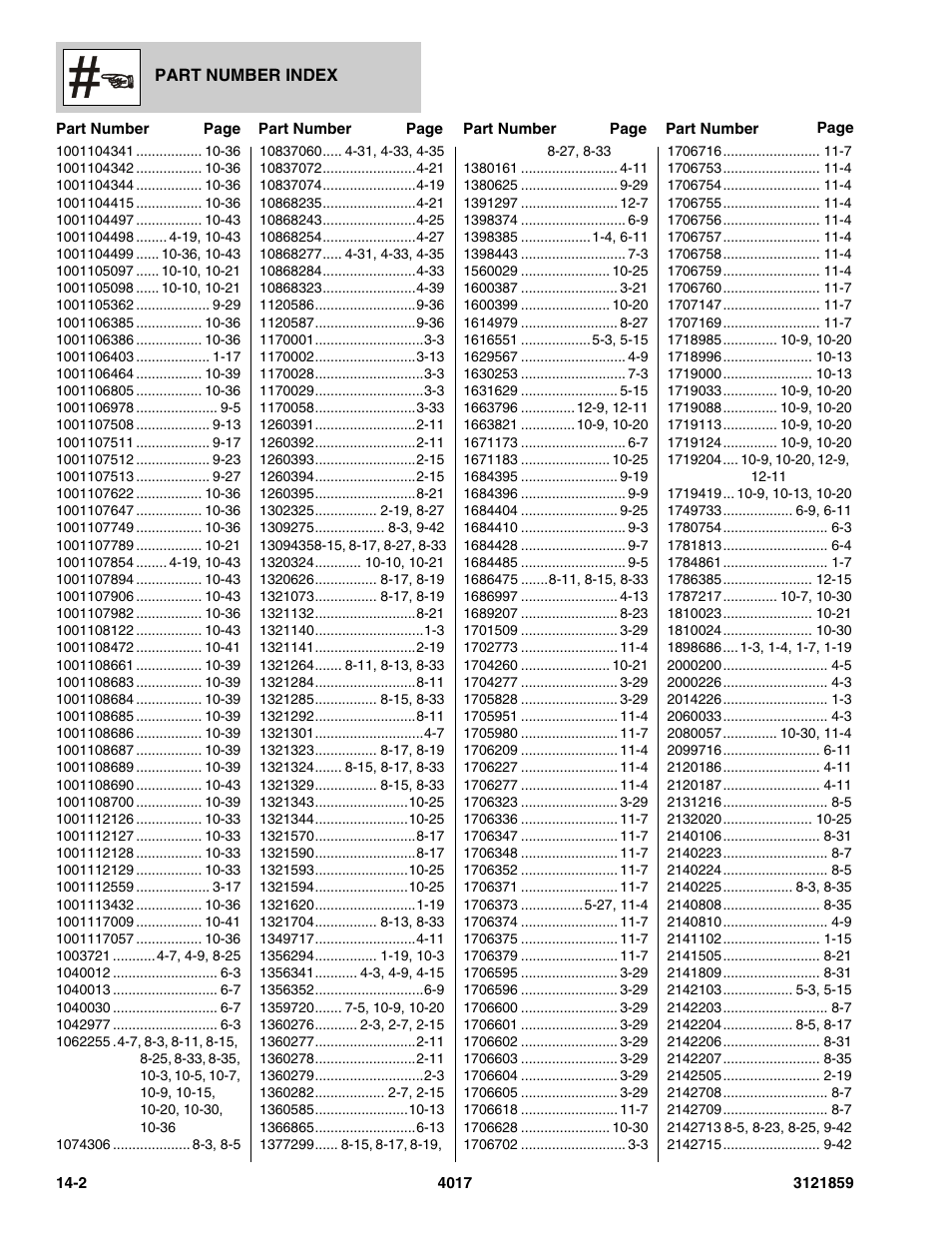 JLG 4017 Parts Manual User Manual | Page 347 / 357