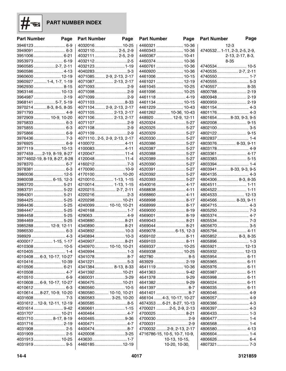 JLG 4017 Parts Manual User Manual | Page 349 / 357