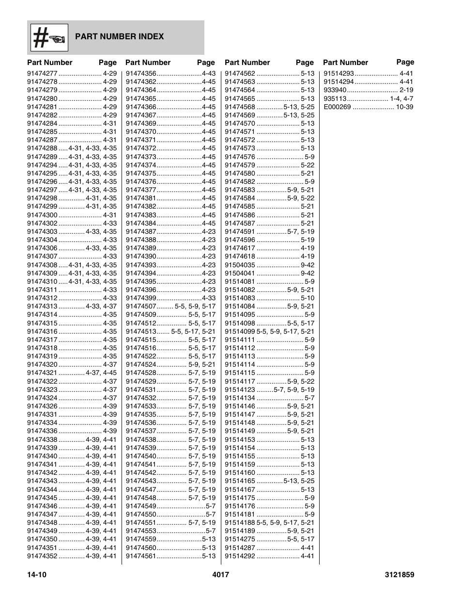 JLG 4017 Parts Manual User Manual | Page 355 / 357