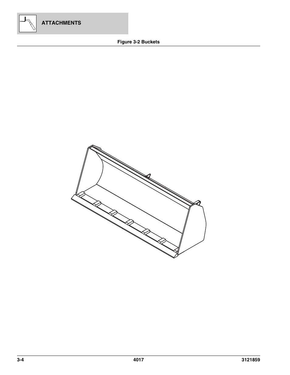 Figure 3-2 buckets, Buckets -4 | JLG 4017 Parts Manual User Manual | Page 54 / 357