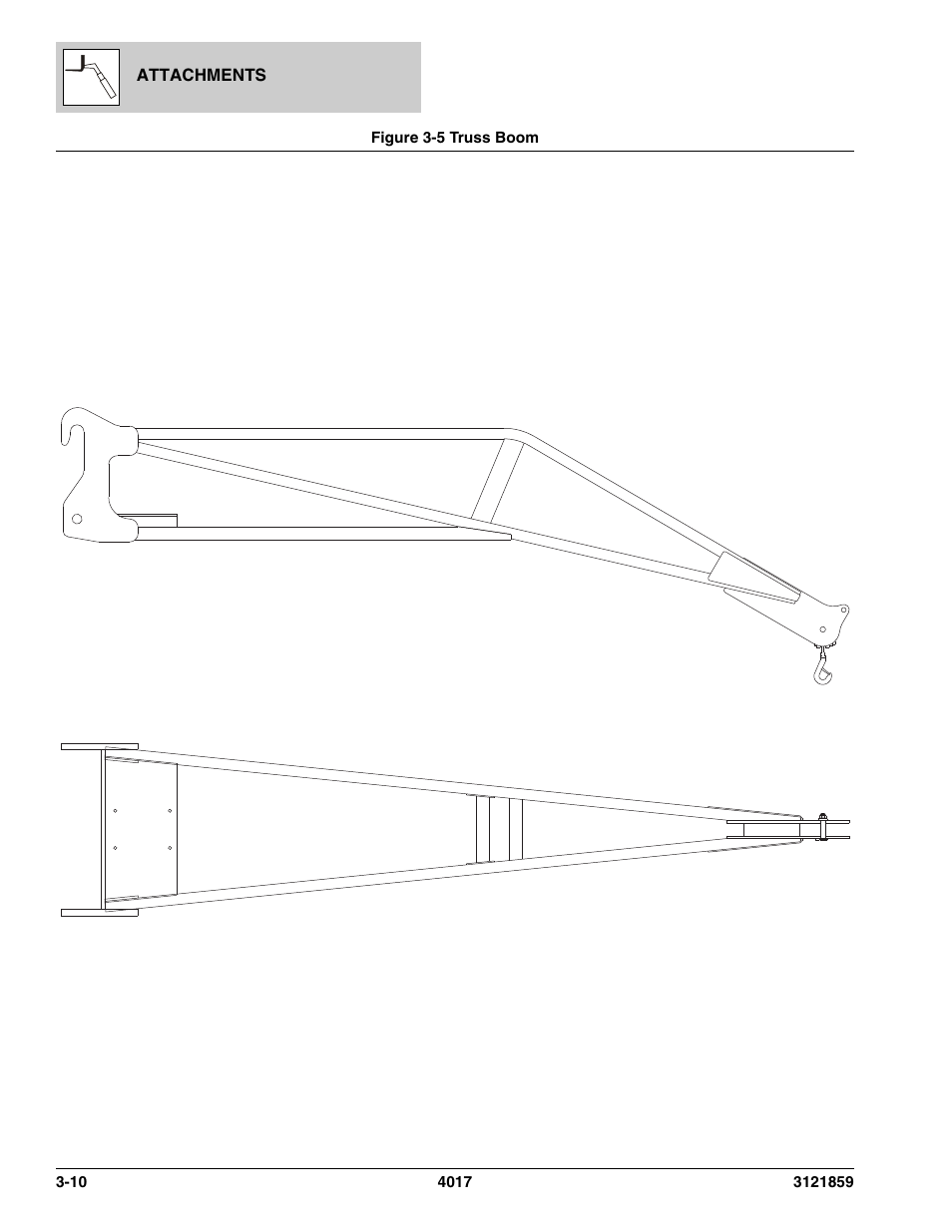 Figure 3-5 truss boom, Truss boom -10 | JLG 4017 Parts Manual User Manual | Page 60 / 357
