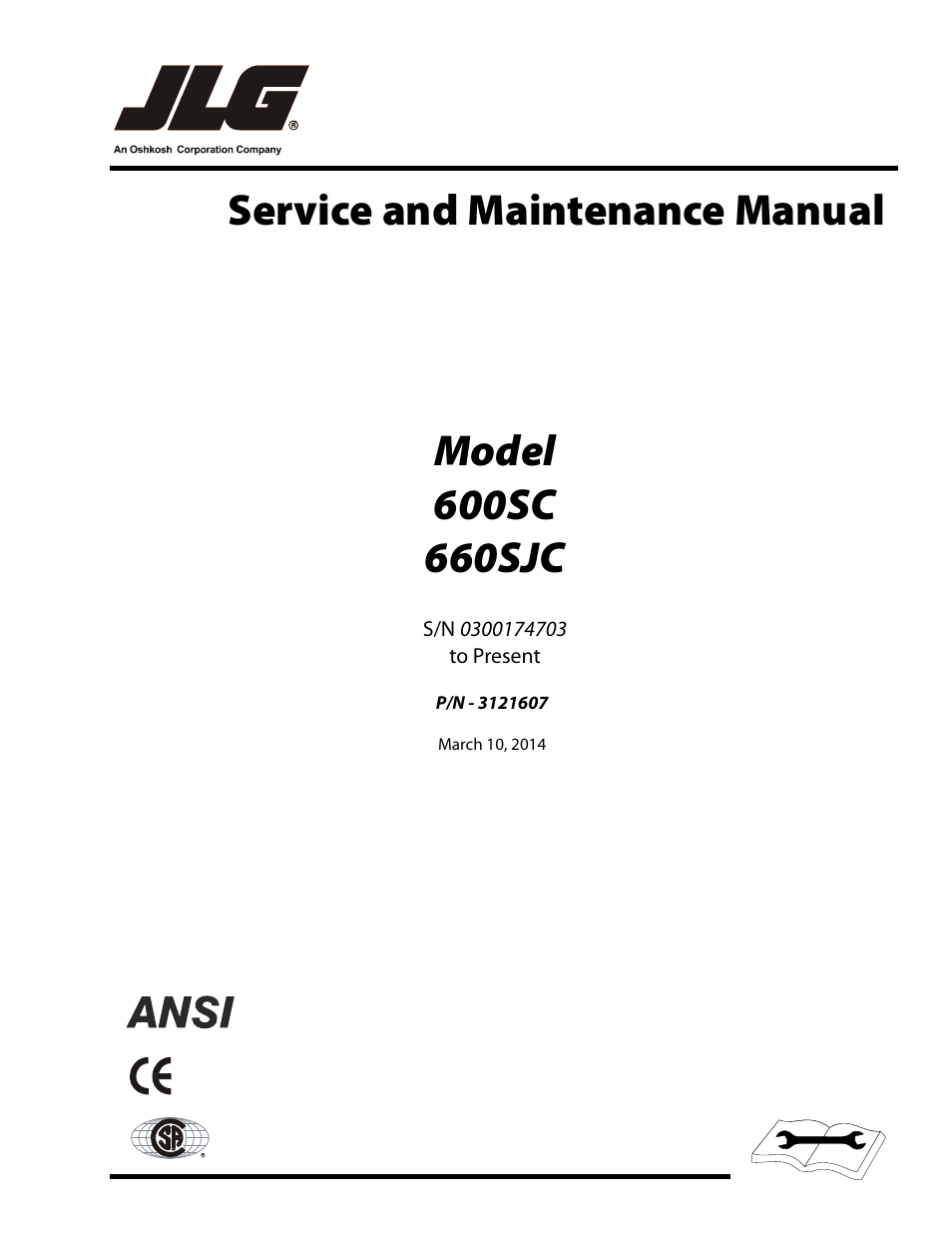 JLG 600SC_660SJC Service Manual User Manual | 270 pages