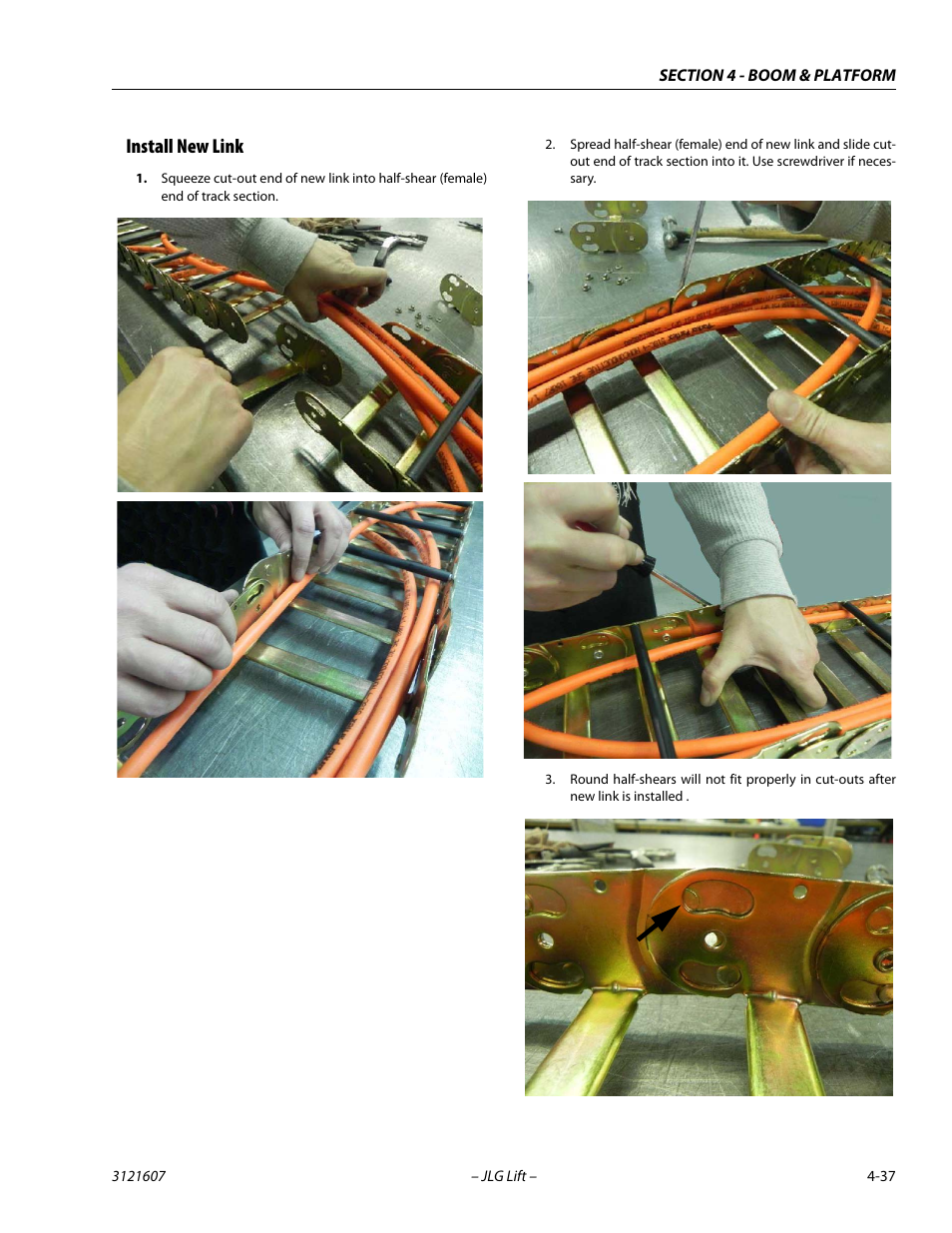 Install new link, Install new link -37 | JLG 600SC_660SJC Service Manual User Manual | Page 139 / 270