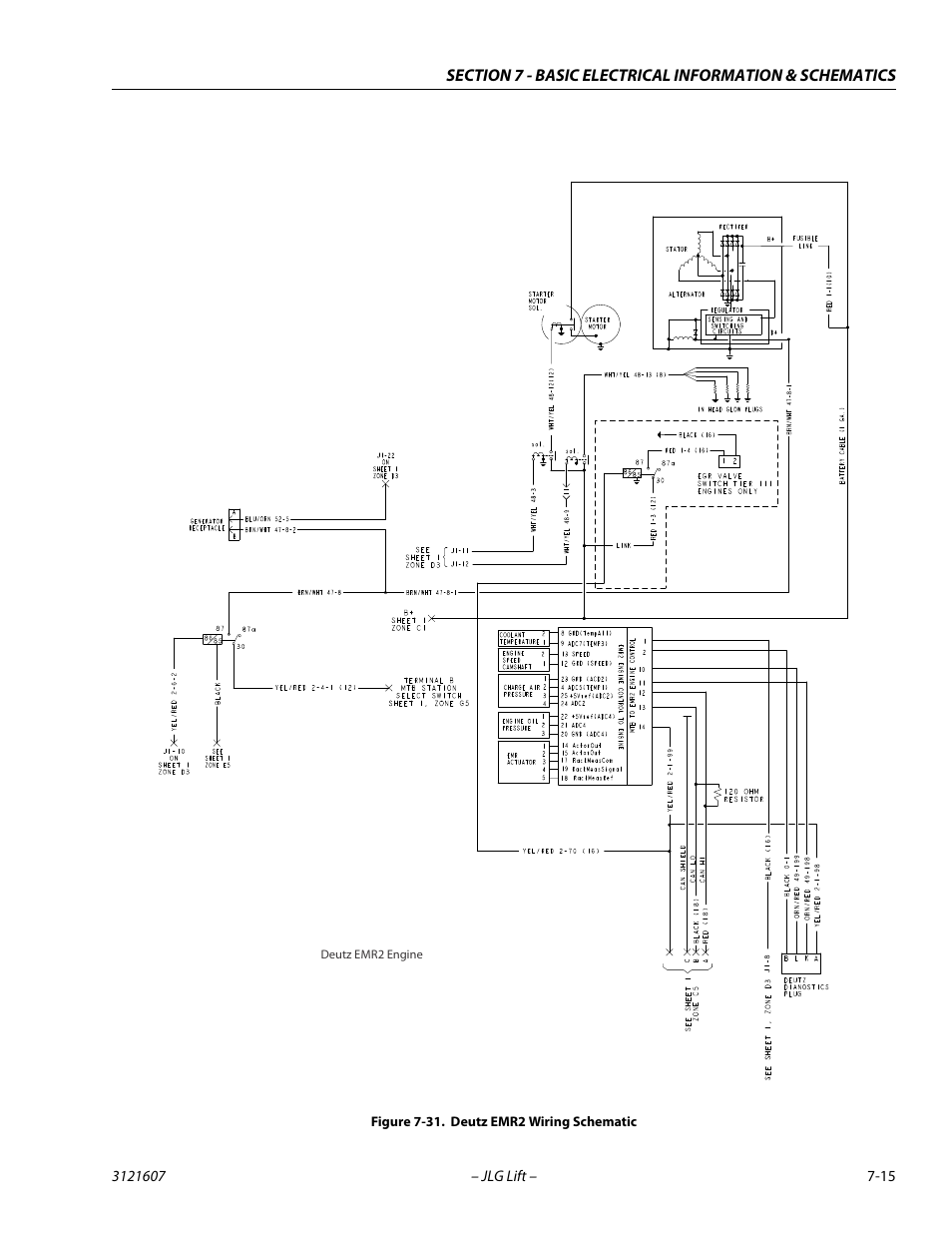 Deutz emr2 wiring schematic -15 | JLG 600SC_660SJC Service Manual User Manual | Page 259 / 270