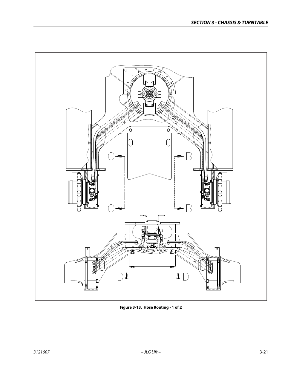 Hose routing - 1 of 2 -21 | JLG 600SC_660SJC Service Manual User Manual | Page 57 / 270