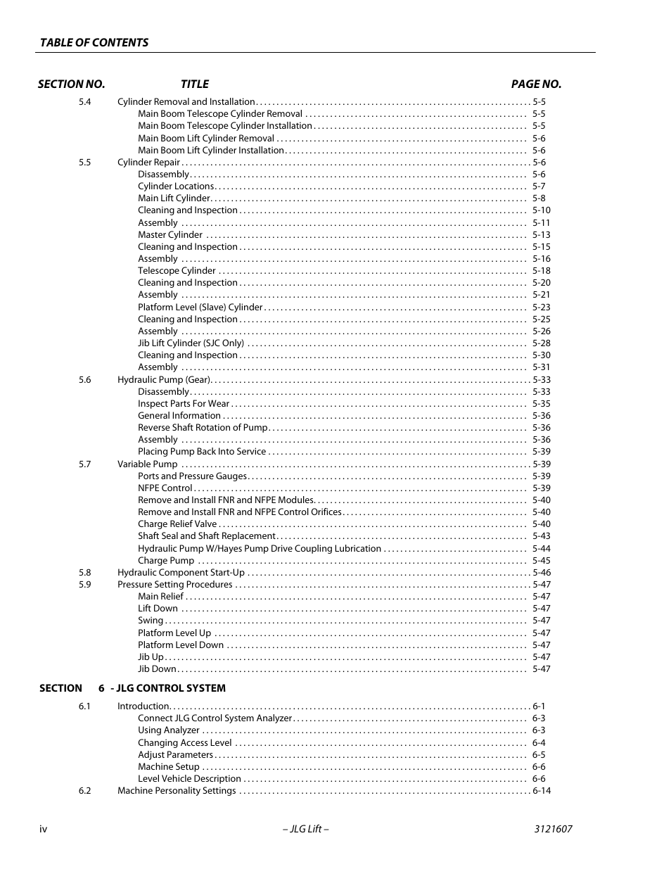 JLG 600SC_660SJC Service Manual User Manual | Page 8 / 270