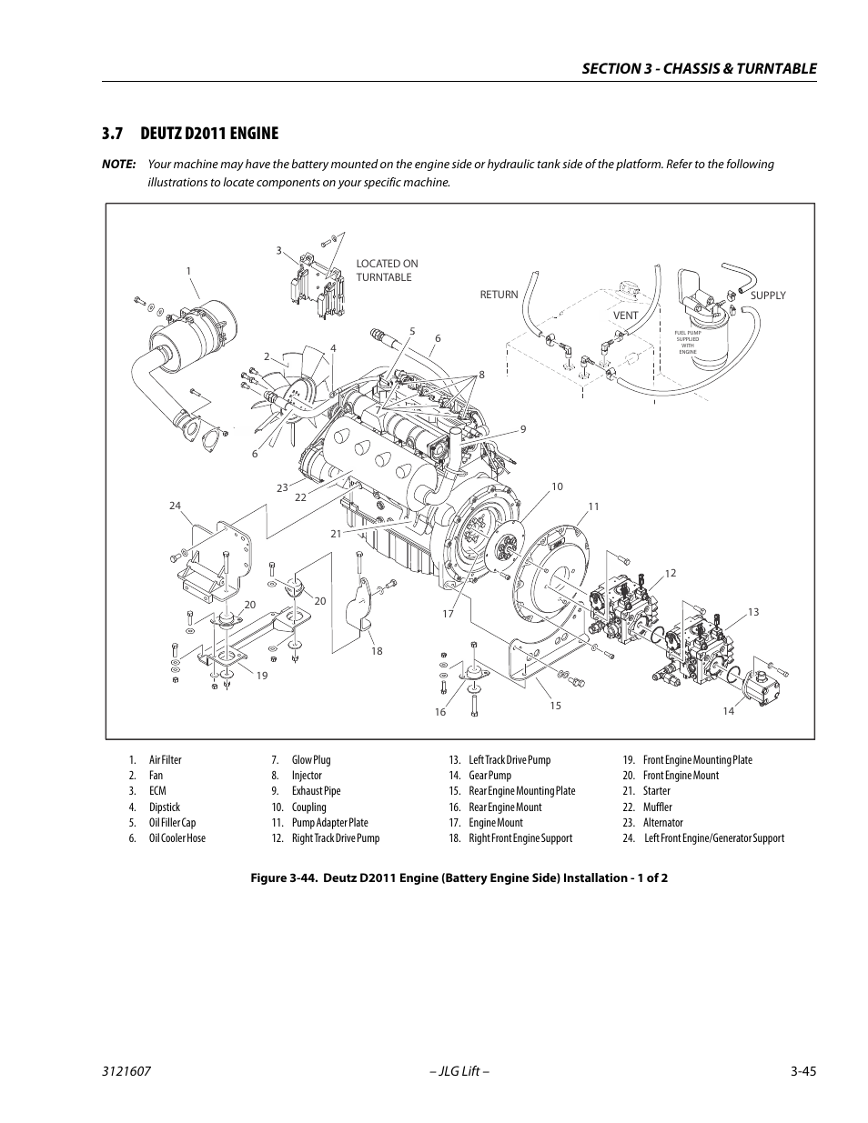 7 deutz d2011 engine, Deutz d2011 engine -45 | JLG 600SC_660SJC Service Manual User Manual | Page 81 / 270