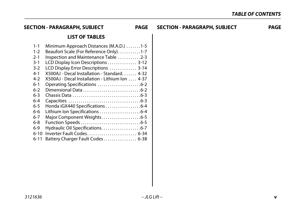 JLG X500AJ Operator Manual User Manual | Page 11 / 154