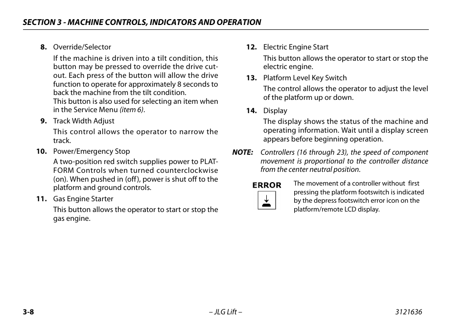 JLG X500AJ Operator Manual User Manual | Page 42 / 154