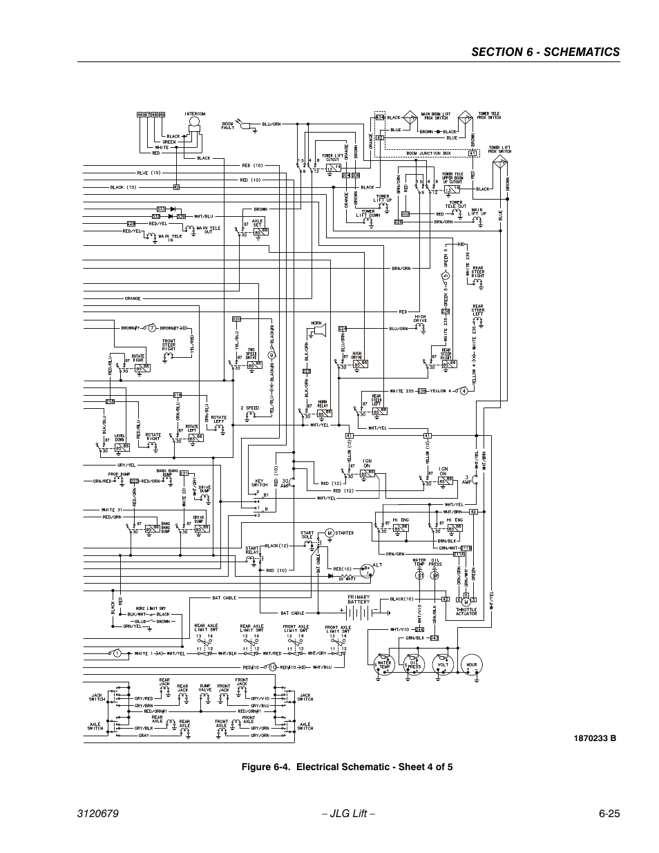 Electrical schematic - sheet 4 of 5 -25 | JLG 150HAX ANSI Service Manual User Manual | Page 153 / 160