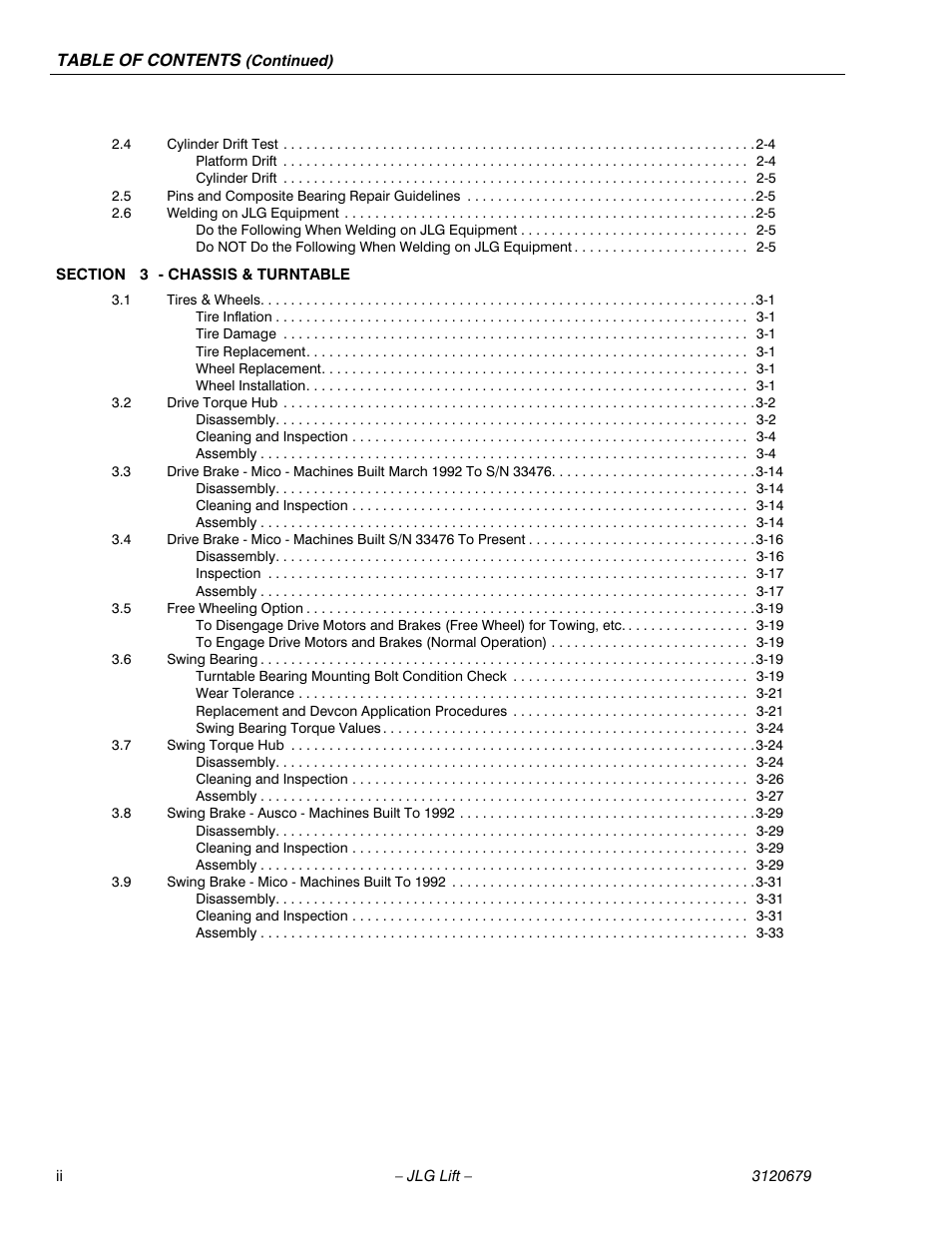 JLG 150HAX ANSI Service Manual User Manual | Page 6 / 160