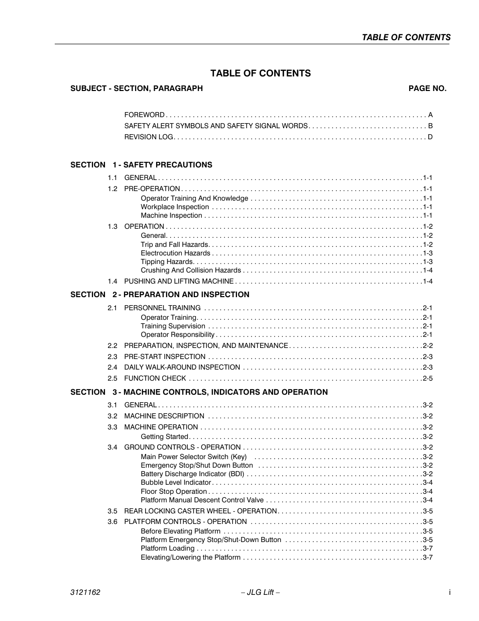 JLG 9MP Operator Manual User Manual | Page 7 / 42