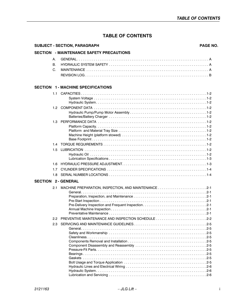 JLG 9MP Service Manual User Manual | Page 5 / 70