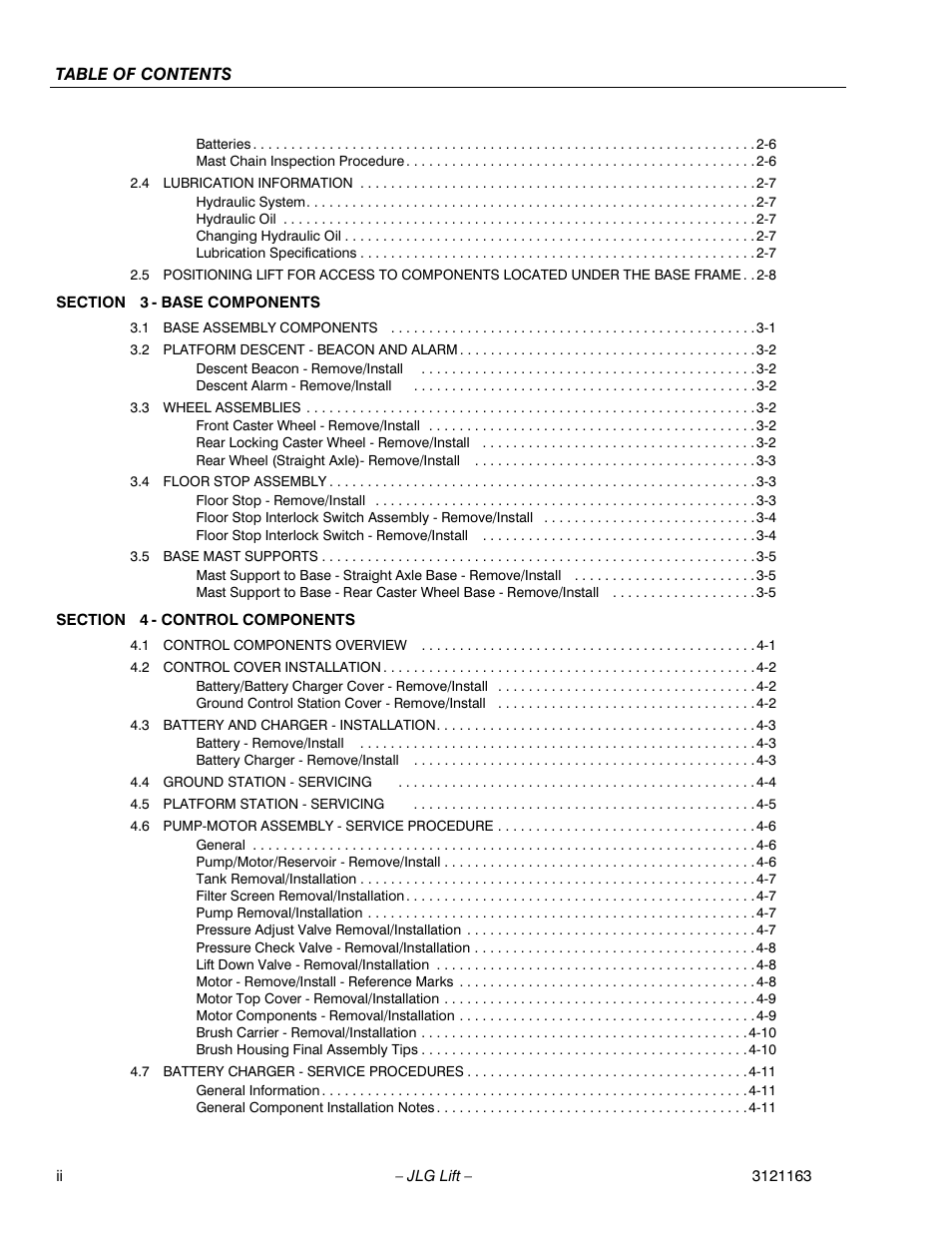 JLG 9MP Service Manual User Manual | Page 6 / 70