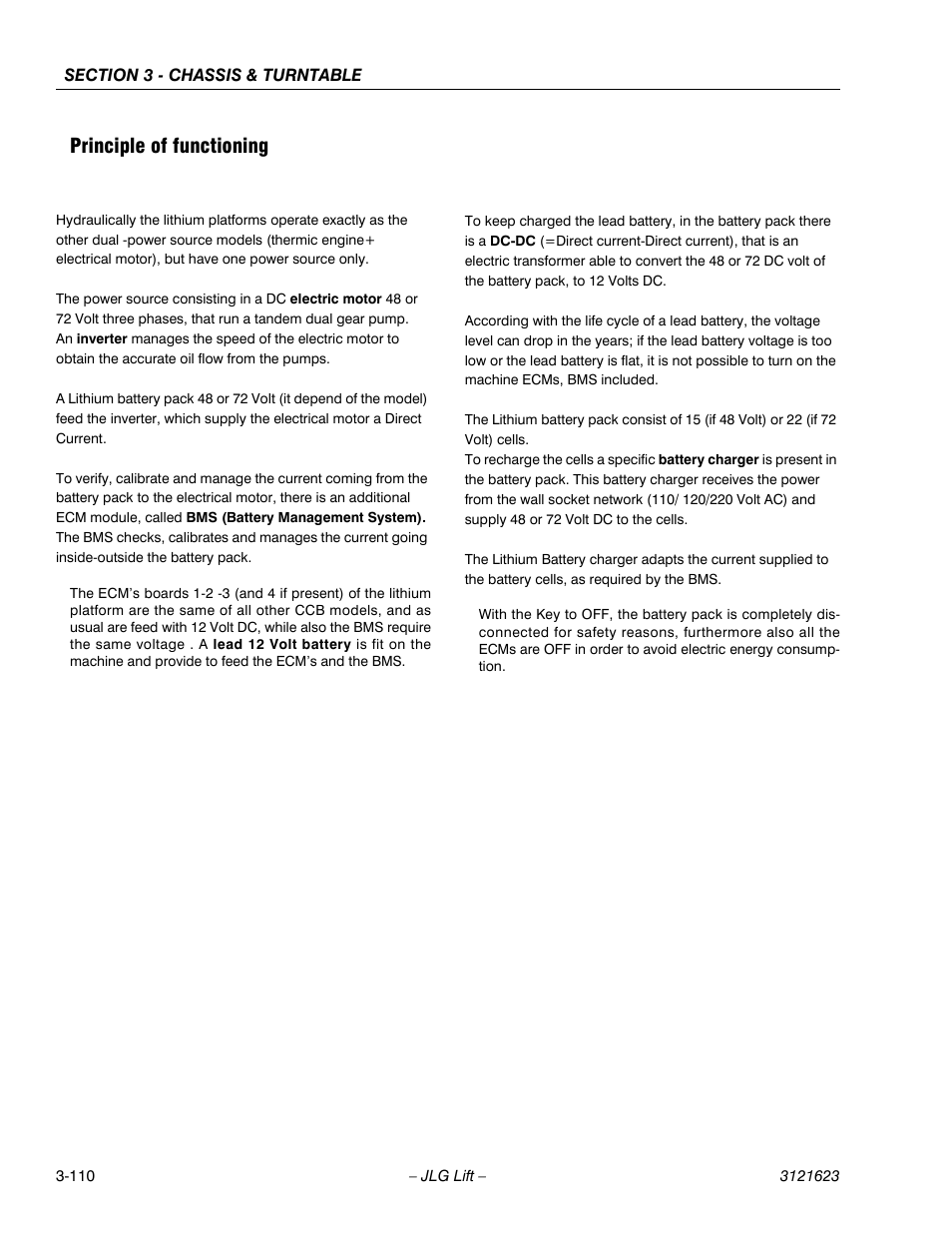 Principle of functioning | JLG X20JP - X600AJ Service Manual User Manual | Page 134 / 385