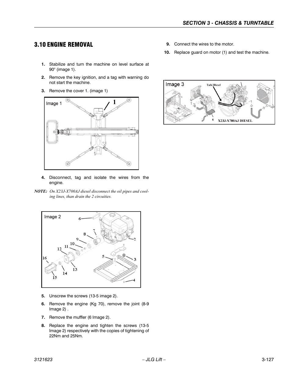 10 engine removal | JLG X20JP - X600AJ Service Manual User Manual | Page 151 / 385
